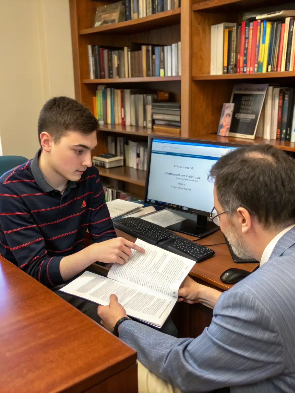 An Exim Americas mentor guiding an intern through a complex logistics challenge, emphasizing personalized guidance and professional development.
