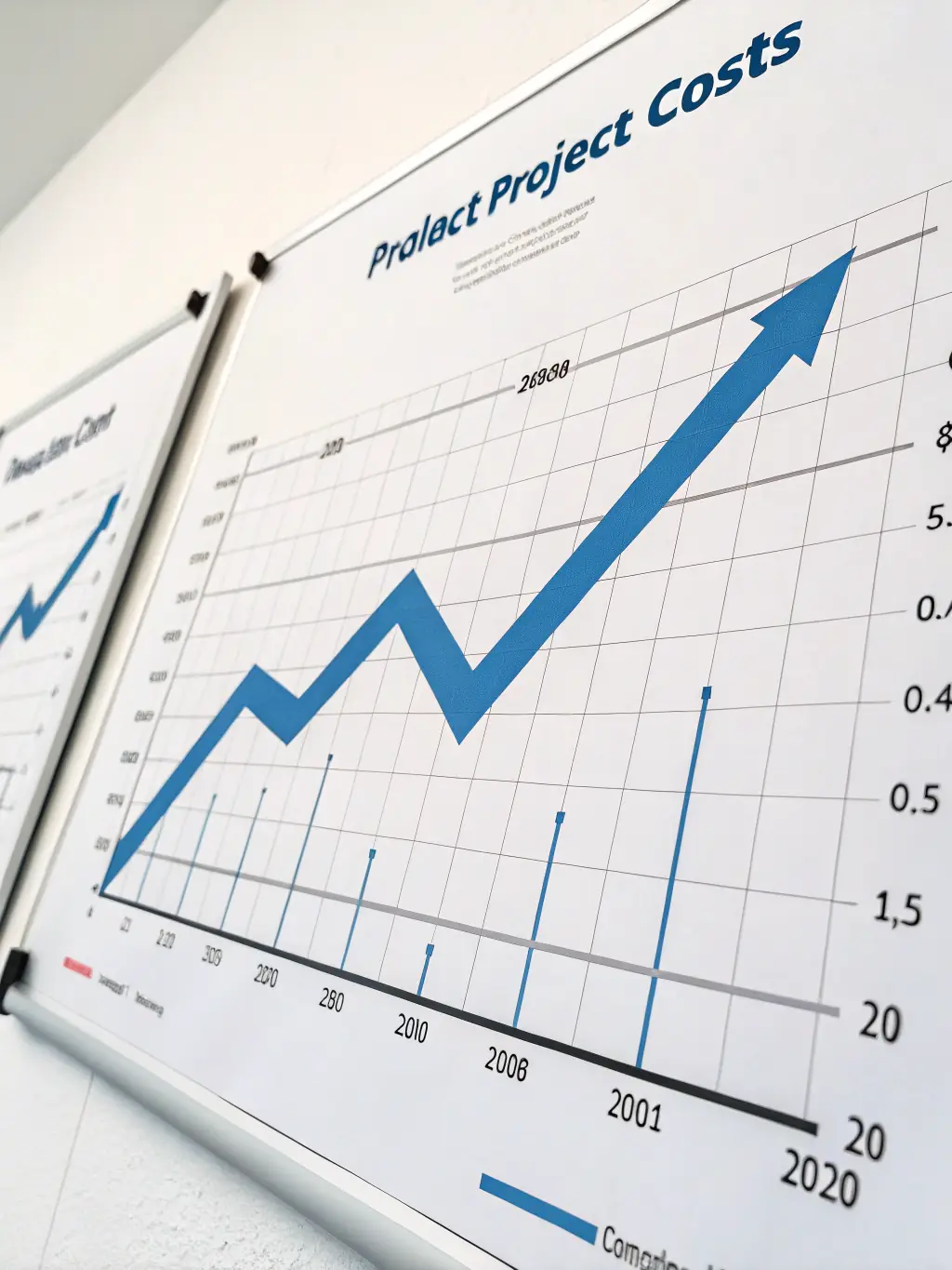 A graph showing a clear downward trend in warehousing costs over time, demonstrating the potential for significant savings.